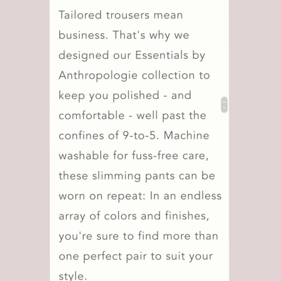 ANTHROPOLOGIE ESSENTIAL SLIM JACQUARD TROUSER PANT - Picture 6 of 8